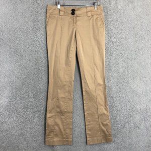 Burberry London Straight Leg Low Rise Khaki Casual Cotton Pants Women's Size 8